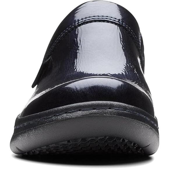 NWT Clarks Unisex ClarksPro Clog Sneaker, Navy Paten-Size 11 US Women - Picture 4 of 6